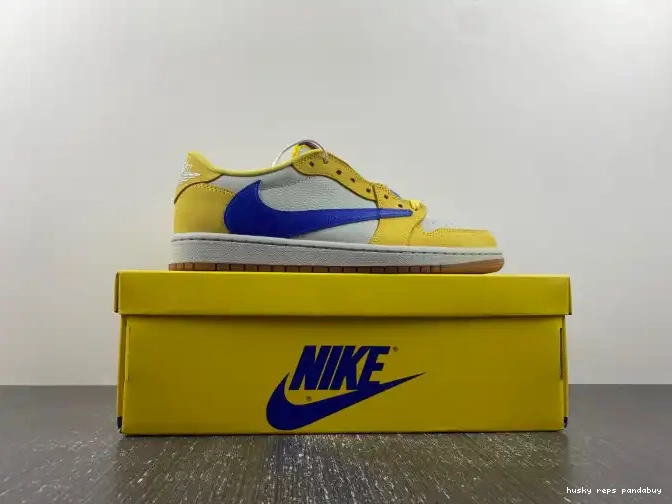 Cheap Husky Low Travis x 1 Air Jordan OG Canary DZ4137-700 Scott 0513